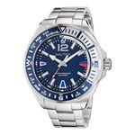 Nautica Men's NAPCWF301 Clearwater Beach Recycled Stainless Steel Bracelet Watch, Silver, Modern