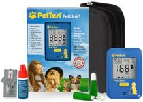 PetTest Beginner Glucose Monitoring Kit for Dogs & Cats, Diabetic Pet Blood Sugar Check Gear, Includes Wireless PetLink+ Meter, 25 Test Strips, 25 Safety Lancets, Soft Carrying Case, and more
