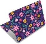 Laptop Decal Sticker Skin Cover, 11.6”12" 13" 13.3" 14" 15" 15.4" 15.6 inch Laptop Netbook Vinyl Skin Sticker Cover Art Notebook PC Protector (2 Wrist Pad Included), Removable Reusable, Flower Theme