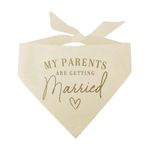 My Parents are Getting Married Wedding Announcement Dog Bandana (Natural, OS 613)