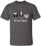 Never Forget Funny Retro Music Mens