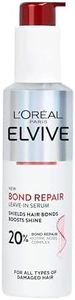L'Oréal Paris Elvive Bond Repair Leave-In Serum, with Citric Acid Complex, for Stronger Hair, Heat Protection, 12x Less Split-Ends, 98% Stronger, 82% More Shine for Damaged Hair, 150ml