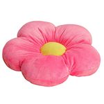 Peach Cuddle Flower Shaped Floor Cushion for Kids Room, Living Room, Luxury Kids Furnishing, Throw Pillow, Decorative Cushion, Nursery Décor, Velvet Cushion (16x16 inch, Pack of 1, Pink)