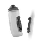 Fidlock TWIST Bottle 590 Set- Bike Water Bottle Holder with Attached Bottle - Cage Free Magnetic Mount - Clear