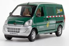 Alokik Enterprise Die-Cast Zinc Alloy 1:24 Scale Wuling Postal Van【Large】 with 6 Openable Doors,Lights & Music & Steerable Front Wheels 【Random Color】【Pack of 1】