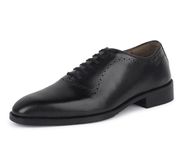 LOUIS STITCH Egyptian Crust Leather Whole Cut Derby Formal Shoes for Men | Comfortable for Business, Casual, Parties - Jet Black (LSVXWCPLJB111)
