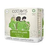 Cottons Ultra Thin Regular Sanitary Pads for Women, 100% Organic Cotton, Hypo-Allergenic, Breathable, Organic Sanitary Towels (1)