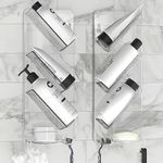 As Seen on Dragons Den, No Suction Cups & No Screws, Easy-Clean, Rust Proof Shower Caddy and Bath Organiser Shelf