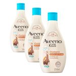 Aveeno Baby Kids Shampoo 250ml | Enriched with Soothing Oat & Shea Butter | Childrens Shampoo Developed for Your Little Superhero | Childrens Toiletries Sets (Pack of 3)
