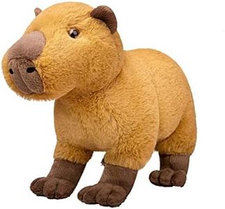 Tiny Heart Capybara Stuffed Animal, Lifelike Plush Toy, Brown Cavy Rodent, Soft Cute for Kids, 12" Long, 8" Tall