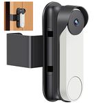 Video Doorbell Mount No-Drill Adjustable Mounting Bracket for Google Doorbell Ring Camera Door holder Cover, Anti-Theft Doorbell Security System Accessories, Not Block Doorbell Sensor