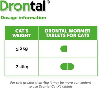 Drontal Wormer Tablets for Small & Medium Cats – Broad Spectrum