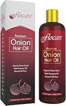 Red Onion Hair Oil made with Rosemary Oil, Hibiscus Oil, Coconut Oil and many other naturals oils and herbs. Mineral Oil free and Chemical Free. 100% Natural & Vegan.