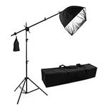 LimoStudio Photography Photo Studio Lighting Kit Softbox Lighting with Photo Bulb Socket & Boom Arm Stand Hair Light Kit, Light Stand Tripod, Photo Studio, AGG1301