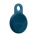Chipolo LOOP - Rechargeable Bluetooth Tracker for Key and Pocket Location, Compatible with Apple or Google, Call Your Phone & Out of Range Alerts for Android (Navy)
