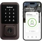 Kwikset Halo Touchscreen Wi-Fi Smart Door Lock, Keyless Entry Electronic Deadbolt Door Lock, No Hub Required App Remote Control, with SmartKey Re-Key Security, Venetian Bronze