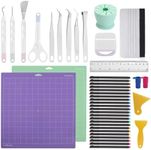 Accessories Bundle for Cricut Machine Maker, 43 pcs All in one Tool Kit Compatible for Cricut Machine, Cricut Maker Weeding Tool, Colored Pencil, Cutting Mat, Scraper, Ruler, Pen Adapter