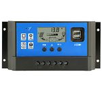 Y&H 60A 12V/24V Solar Panel Charge Controller Intelligent Regulator USB Port 5V Light Timer Control LCD Display