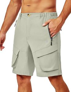 Little Donkey Andy Short cargo léger à séchage rapide pour homme - Short stretch pour la randonnée, le golf, le camping, les voyages, kaki, L