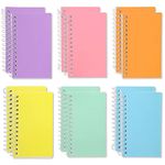 12-Pack Small Spiral Notebook 7.5 x 12.5 cm, 80 Sheets Per Notepad, College Ruled Lined Paper for Office Supplies, Classroom Notes, Students, Teachers, Nurses (6 Pastel Colours)