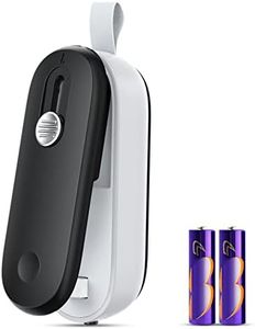 FEPPO Mini Bag Sealer, 2 in 1 Heat Sealer with Cutter, Portable Resealer Machine for Chip, Plastic Bags Food Storage Snacks (Batteries Included)