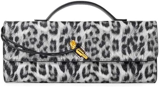 Joryin Leopard Print Purse Evening Bag for Women Evening Clutch Crossbody Bag Shoulder Bag Handbags Top Handle Bag Formal Evening Purse, Snow