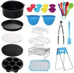 COLFULINE 8 Inch General Air Fryer Accessories, Deep Fryer Accessories Set of 15, Air Fryer basket baking pan, for Phillips, Gowise Universal XXL Power Air Fryer Accessory Kit Fit All 4.5QT-6.8QT