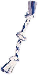 Flossychews 20068F Three Knot Tug Bone, X-Small (Mini), Beige