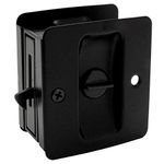 Designers Impressions Matte Black Pocket Door Privacy Lock : 53850