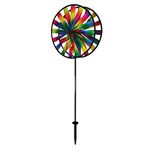 In the Breeze 2719 Kaleidoscope Double Wheel Spinner - Colorful Wind Spinner for Your Yard and Garden