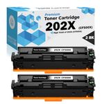 Ultra Toner® Compatible Replacement for HP 202X CF500X 202A CF500A Black Toner Cartridge High Yield for HP Color Laserjet Pro M253 M254nw M281fdn MFP M281fdw M254DW M280NW (2BK)