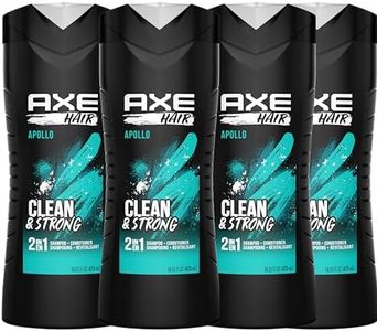 AXE 2-in-1 Shampoo and Conditioner for Clean & Strong Hair Apollo all-in-one for men 473 ml (Pack of 4)
