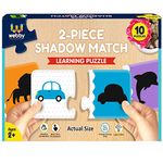 Webby Shadow Match 2 Pieces Learning Pack Jigsaw Puzzle, Montessori Early Educational Pre School Puzzle Toys for 3+ Years Kid