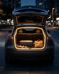 Trunk LED Light Strip for Tesla Model Y 2020-2026 Trunk COB Light Strip for Tesla Model Y (Including New Model Y Juniper) Tool-Free & Damageless Installatio Sensor Auto ON/Off Silicone Waterproof