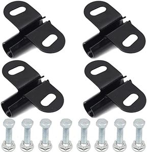 Wheelbarrow Axle Bracket Set (4-Pack) - Compatible with 5/8 Inch Wheelbarrow Axles - 3.27-Inch Wide by 2.17-Inch Long Wheelbarrow Bracket - Complete Set Includes Bolts and Nuts