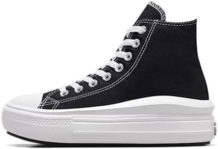 Converse Chuck Taylor All Star Move, Scarpe Da Ginnastica Unisex Adulto, Black White, 38 EU