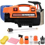 Woscher 878 High Pressure Washer 150 Bars,1800 Watts,8L/ Min Water Flow Rate,8 Metres Outlet Hose, Portable for Car, Bike and Car Washer High Pressure Pump for Home Use Cleaning|18 Months Warranty