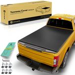 YHTAUTO Soft Roll Up Truck Bed Tonneau Cover w/Auto Locking Function Compatible with 2017-2023 Ford F-250/F-350 Super Duty, All Weather Waterproof Truck Bed Cover, 6'9"(82") Bed ONLY