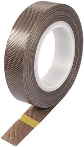 uxcell 15mm PTFE Coated Fabric Tape Brown High Temperature Tape for Vacuum,Hand and Impulse Sealers Adhesive Tape 10m/32.8ft