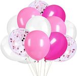 Thomtery Pink Confetti White Balloo