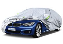 KouKou 6 Layers Car Cover Waterproof All Weather for Automobiles, Outdoor Full Exterior Covers Universal Fit BMW 3 Series 328i 330i, Toyota Corolla,Honda Civic,Chevy Cruze etc.(185 X 70 X 59 inches)