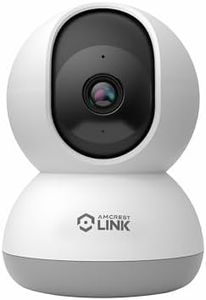 Amcrest Link 4MP WiFi Camera Indoor, Human Detection, Motion-Tracking, w/ 2-Way Audio, Pan/Tilt Wireless IP Camera (Wired Power), 30ft Night Vision, Built in Siren, AL-P401W