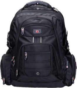 SWISSWIN Swiss Waterproof Business Backpack Travel Backpack College School Backpack Casual Daypack Daily Shoulder Bag SW9801 Black 17 inch Laptop Notebook Backpack for Men Womens Boys Girls …