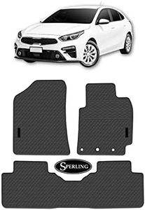 Sperling Custom Moulded Front & Rear Rubber Car Floor Mats Compatible with Kia Cerato (BD) Hatch Sedan 2018-On