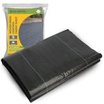 BLOSTM Woven Weed Control Membrane - Garden Membrane Weed Control Heavy Duty for Gravel or Grass Underlay, UV Stabilised Ground Cover Membrane for Garden, Landscaping Weed Barrier Fabric - 2m x 10m