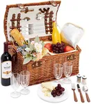 Juvale Large Wicker Picnic Basket w