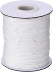 270M/Roll White Braided Shade Lift Blinds Cord- White Polyester Shade Blinds Pull String Rope for Aluminum Blinds Windows, Roman Shade Repair, Gardening Plant & Crafts and DIY Projects.(1.0 mm)