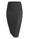 Made By Johnny WB700 Womens Scuba Midi Skirt XL Charcoal