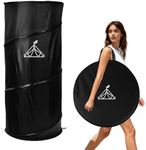 Pavemlo Pop up Changing Tent, Portable Changing Room Shower Tent, Privacy Portable Bathroom Collapsible Emergency, Compact Dressing Room Tube with Carry Bag for Camping, Beach, or Outdoors (Black)