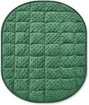 TONGDADA Weighted Lap Blanket 7lbs for Adult,Perfect for Relaxation, Lounging, Napping, Sleeping & Travel,Luxury Minky Weighted Body Blanket,Weighted Throw Blanket-Dark Green Minky Dot, 29" x 24"